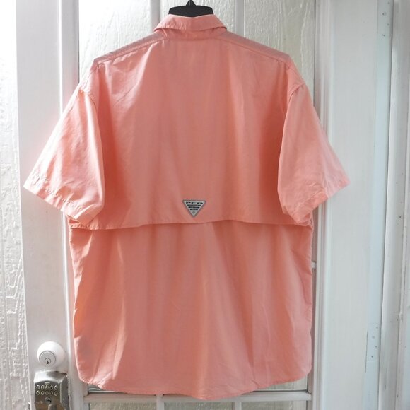 Columbia Coral Color PFG Performance Fishing Gear Omni-Shade Coral Color Shirt - Picture 2 of 7